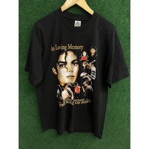 Vintage 00s 2009 Michael Jackson - King Of Pop Memorial Style Men's Band Tee